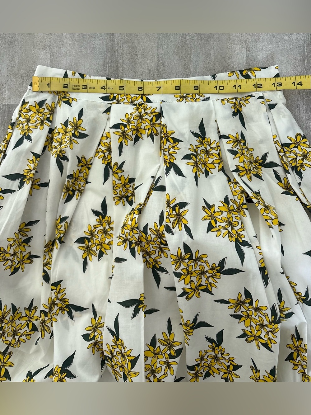 Tulip B Yellow Floral Print Midi Skirt - Picture 7 of 7